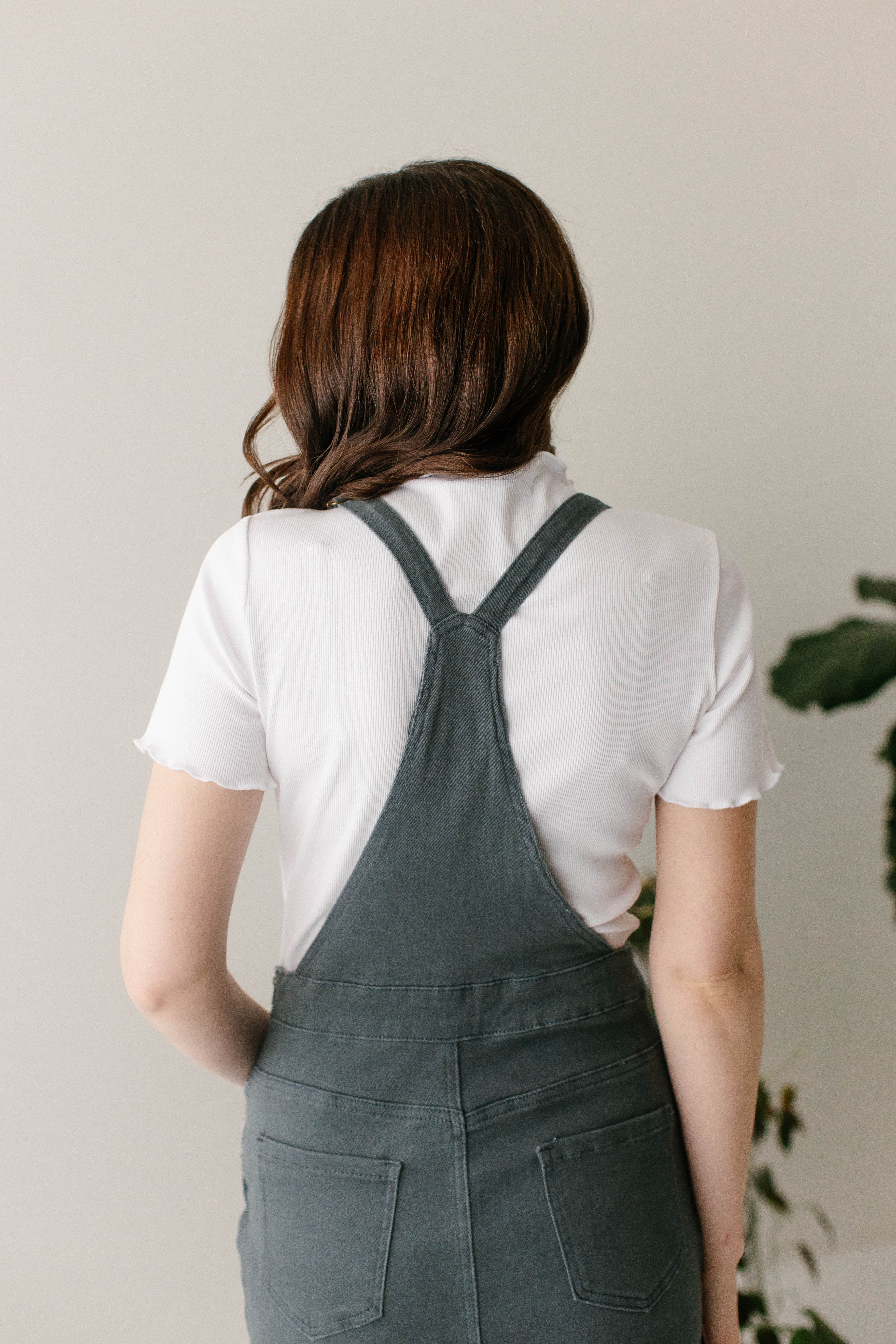 'Reagan' Stretch Denim Overall Dress FINAL SALE