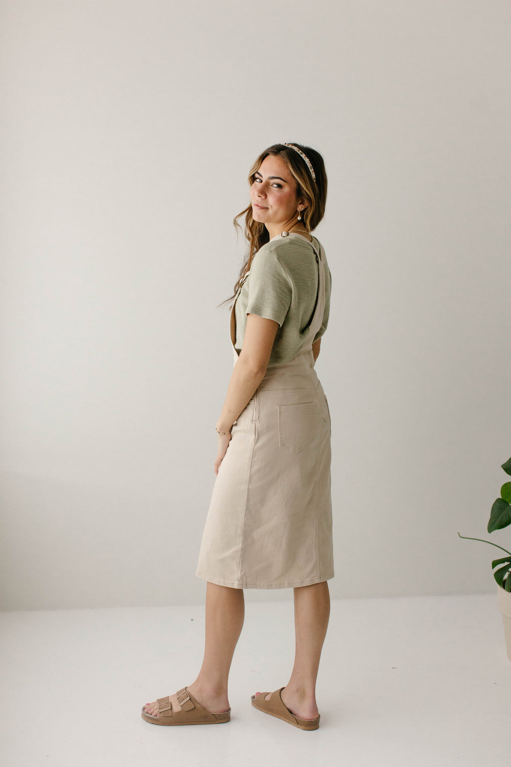 'Reagan' Stretch Denim Overall Dress FINAL SALE