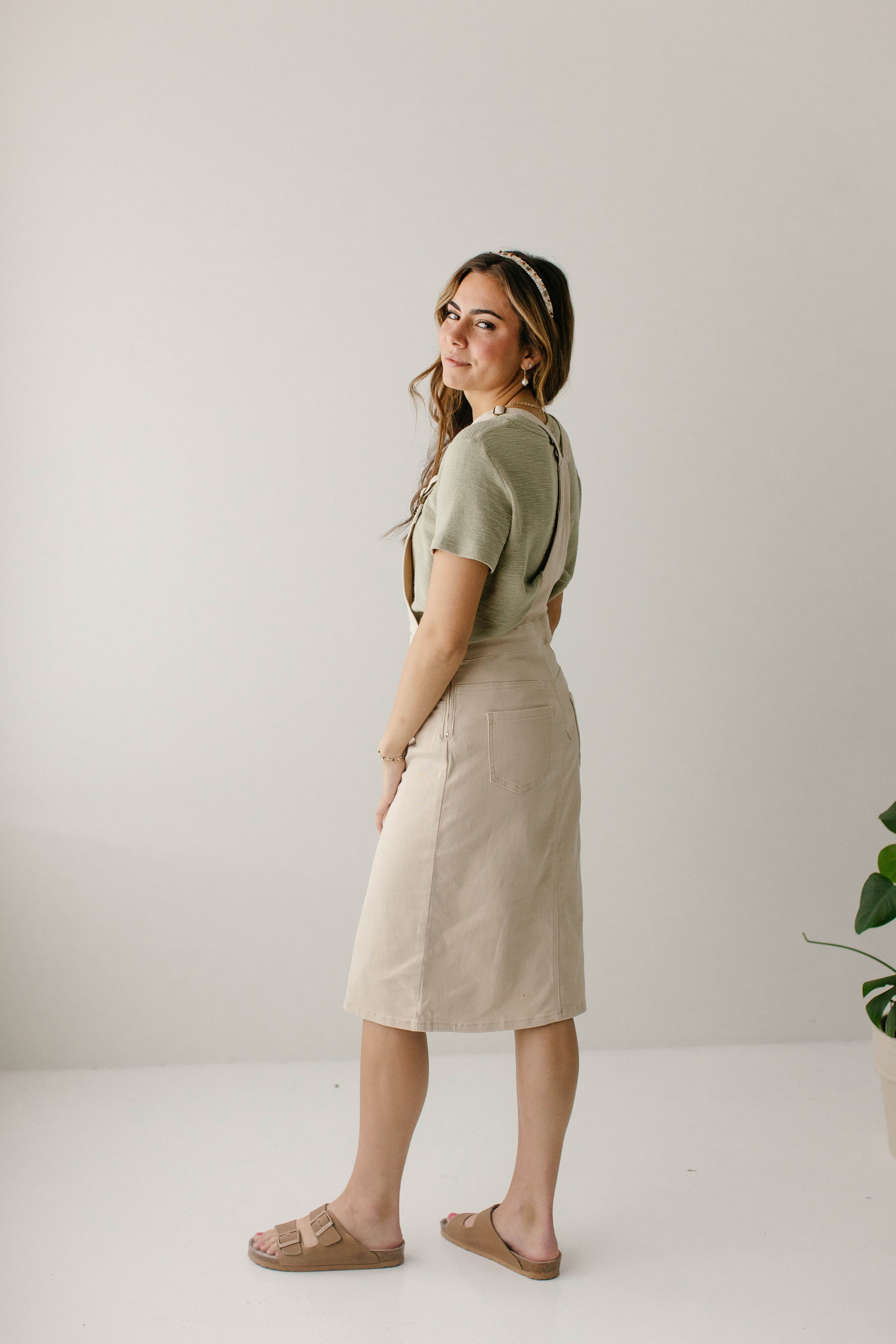 'Reagan' Stretch Denim Overall Dress FINAL SALE