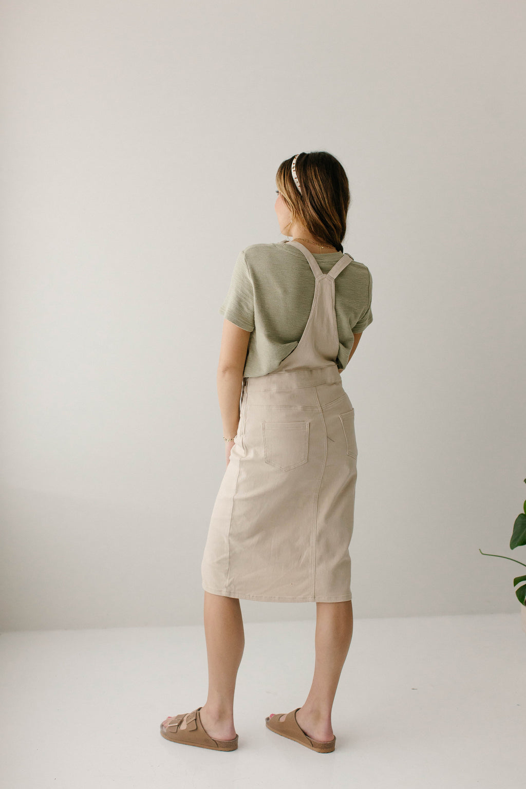 'Reagan' Stretch Denim Overall Dress FINAL SALE