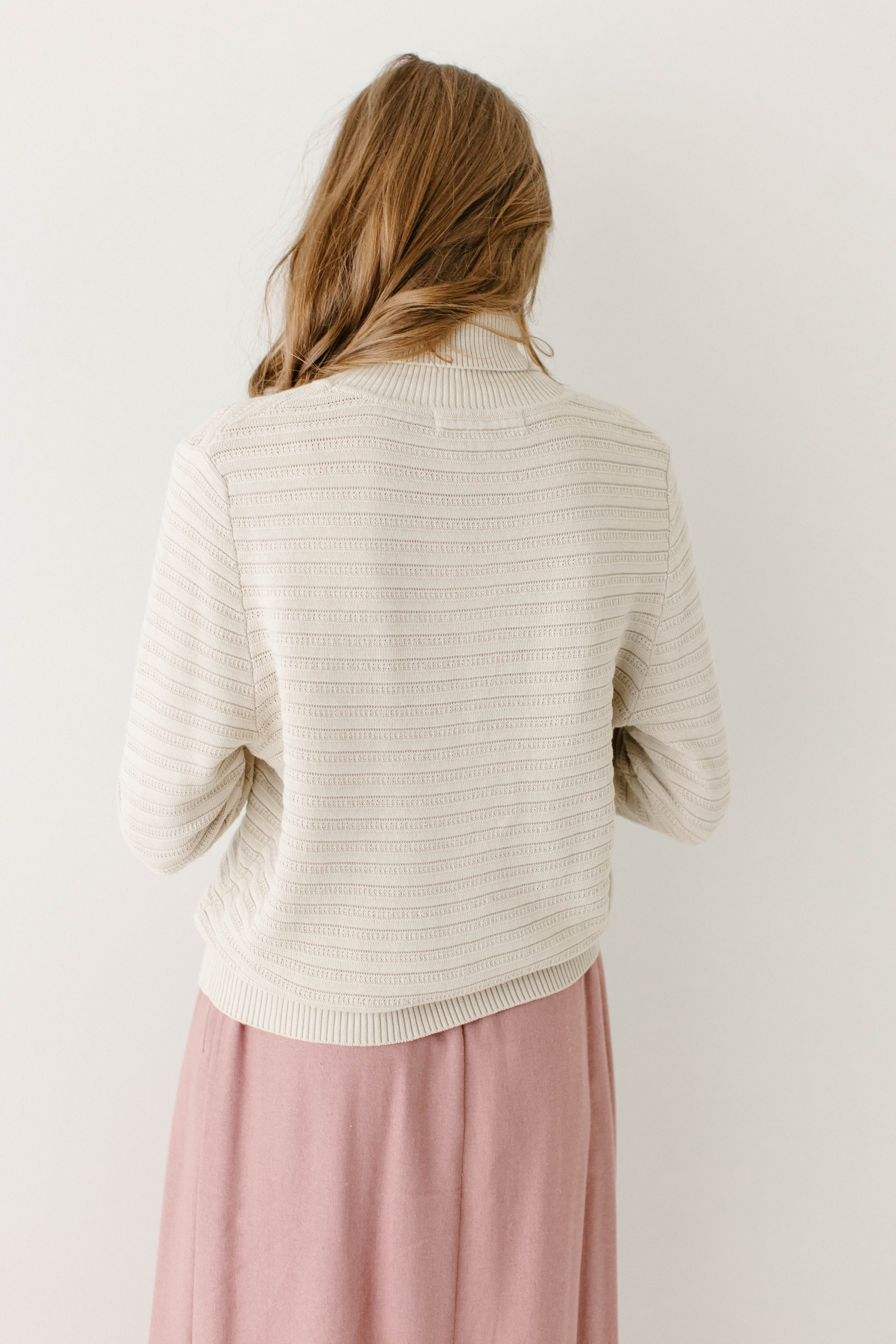 'Lindsay' Ribbed Turtleneck Sweater