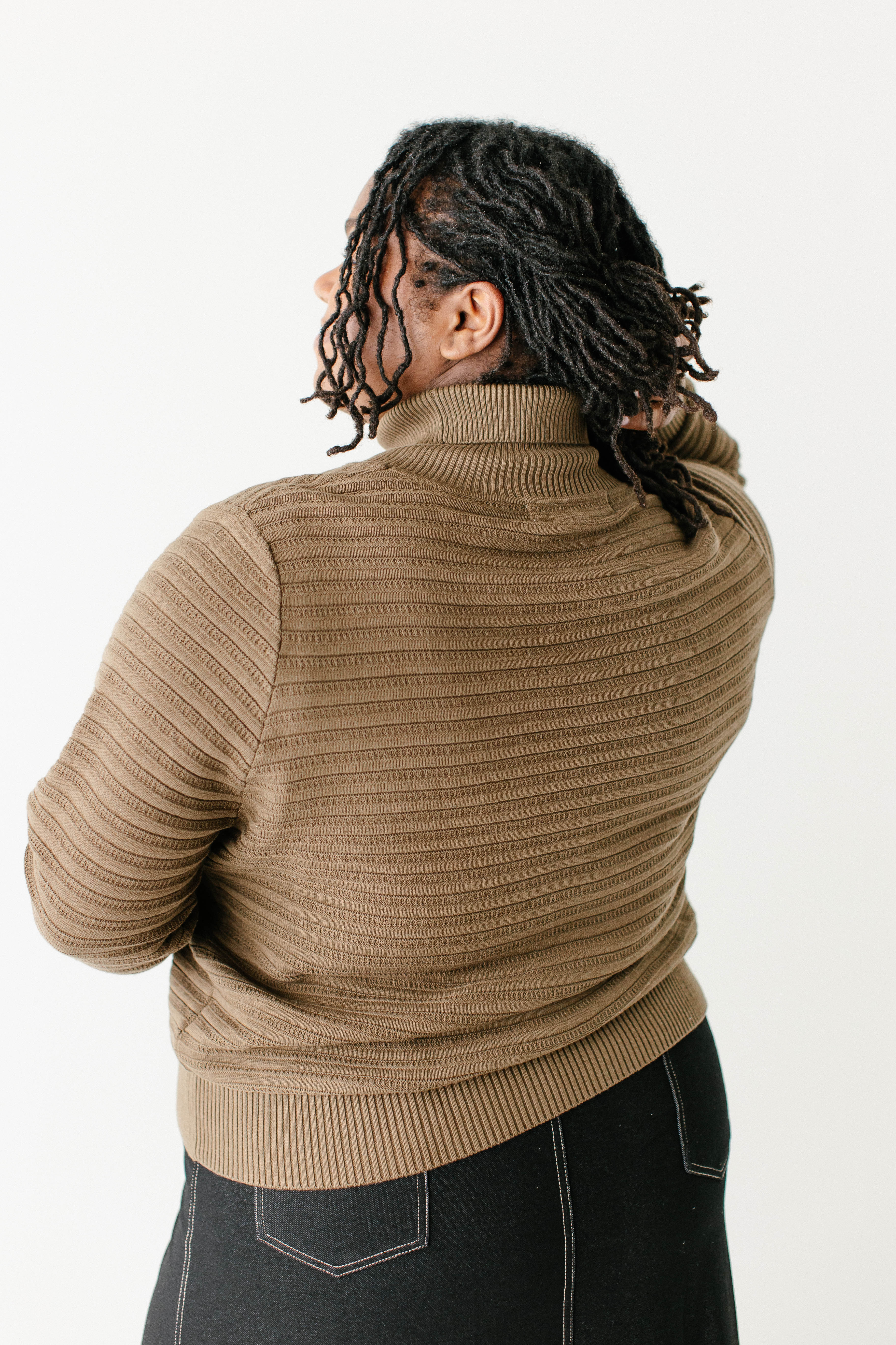 'Lindsay' Ribbed Turtleneck Sweater