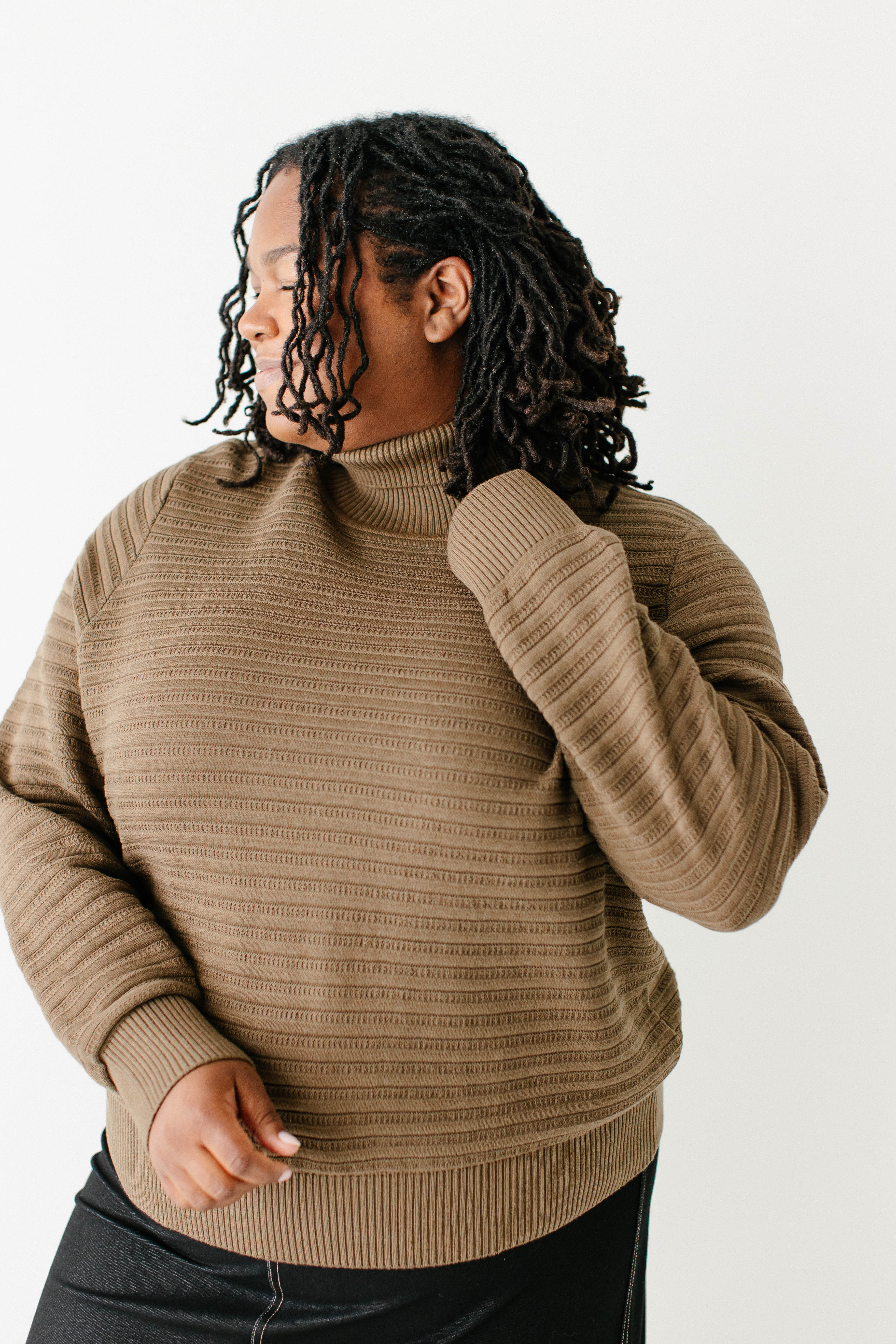 'Lindsay' Ribbed Turtleneck Sweater