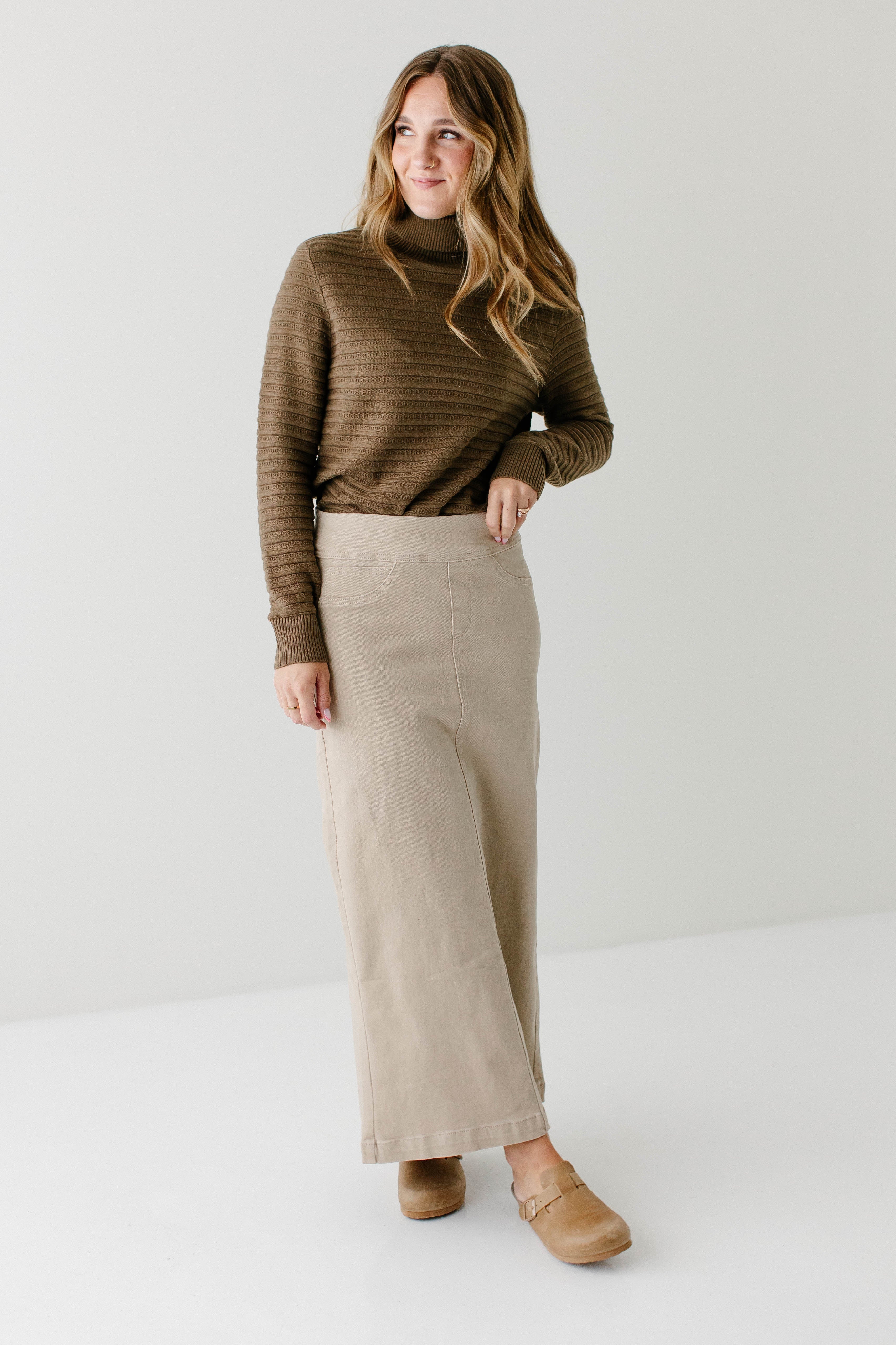 'Lindsay' Ribbed Turtleneck Sweater