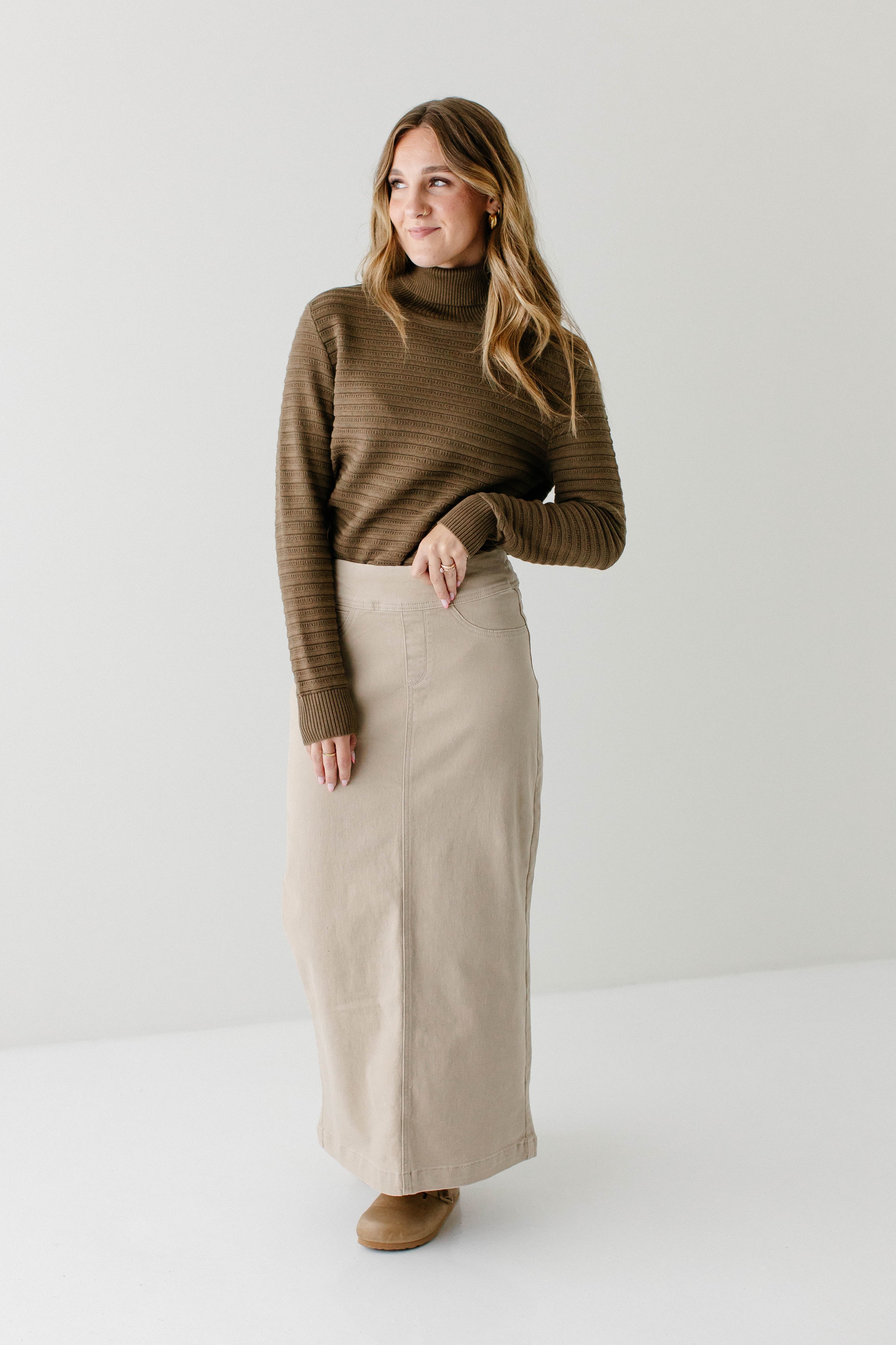 'Lindsay' Ribbed Turtleneck Sweater