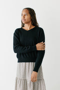 'Kelsie' Lightweight Cotton V-Neck Sweater