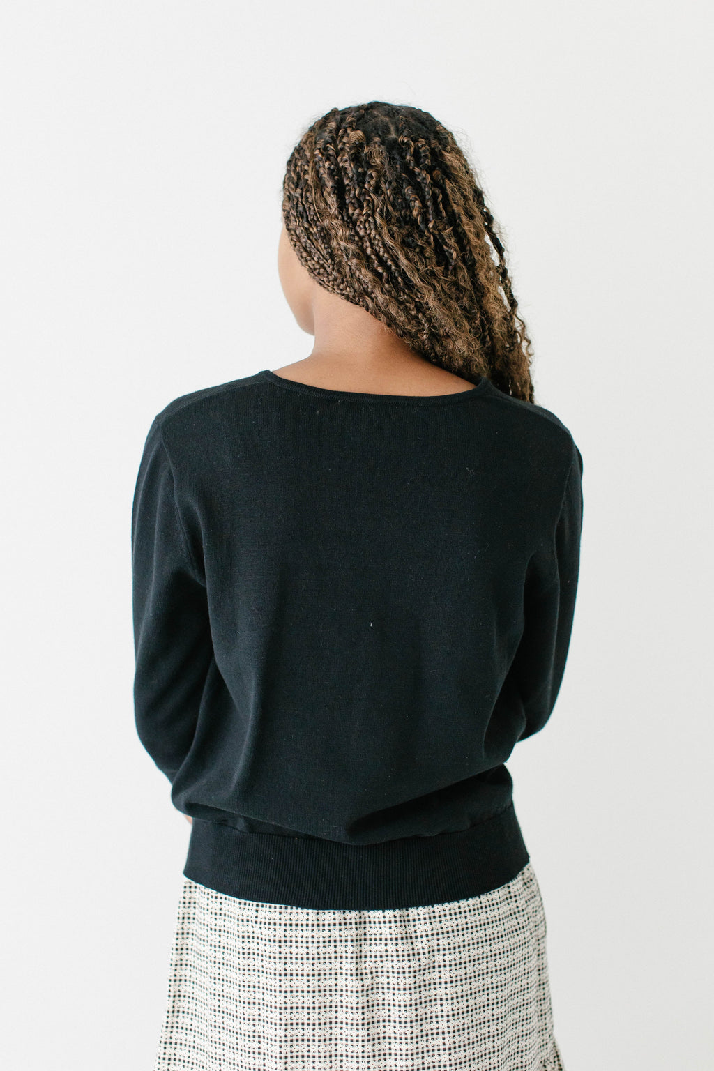 'Kelsie' Lightweight Cotton V-Neck Sweater