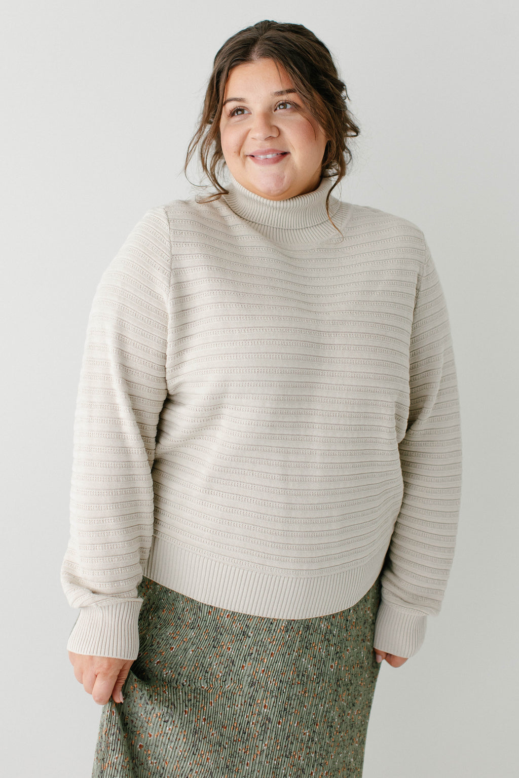'Lindsay' Ribbed Turtleneck Sweater