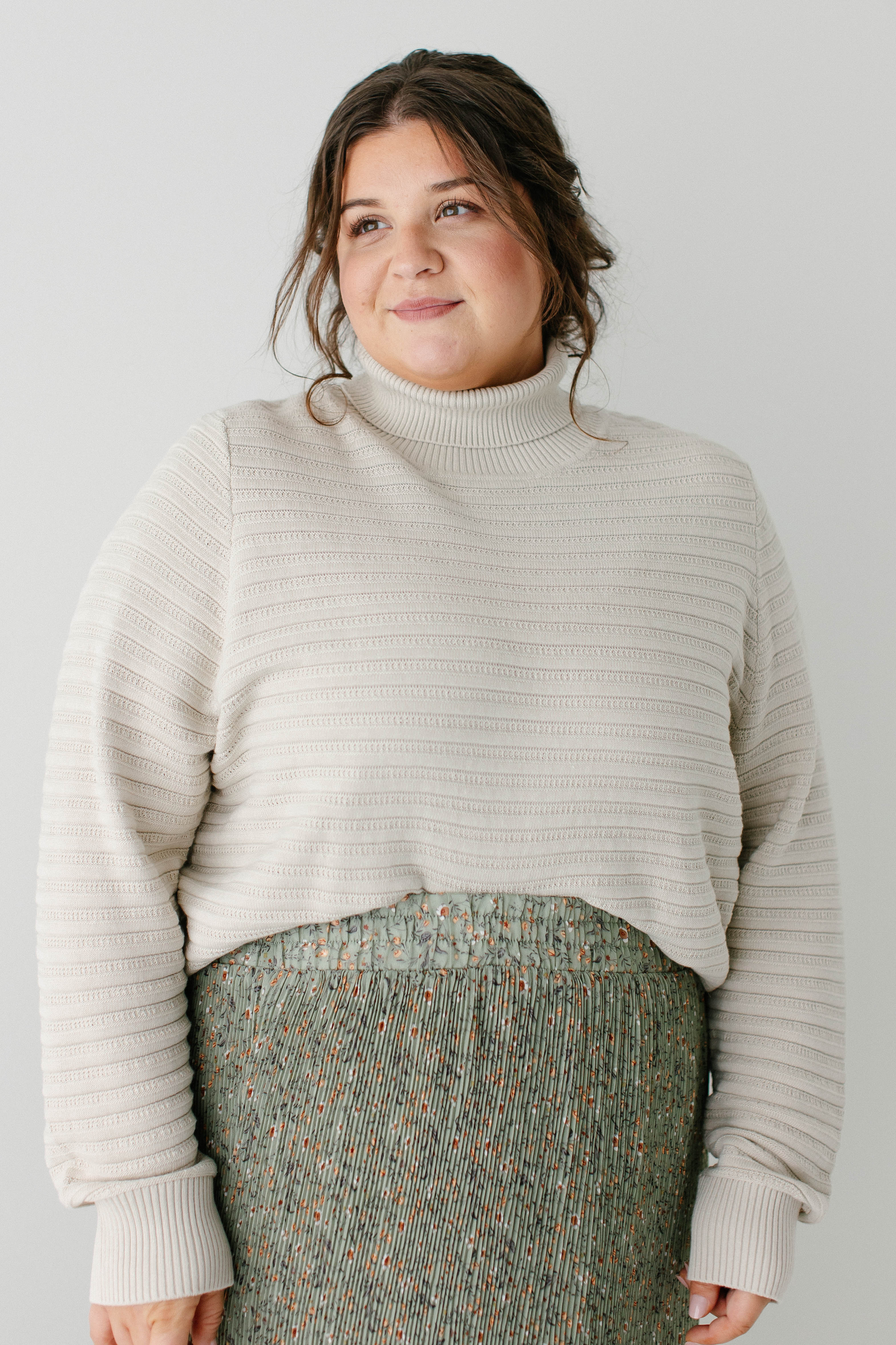 'Lindsay' Ribbed Turtleneck Sweater