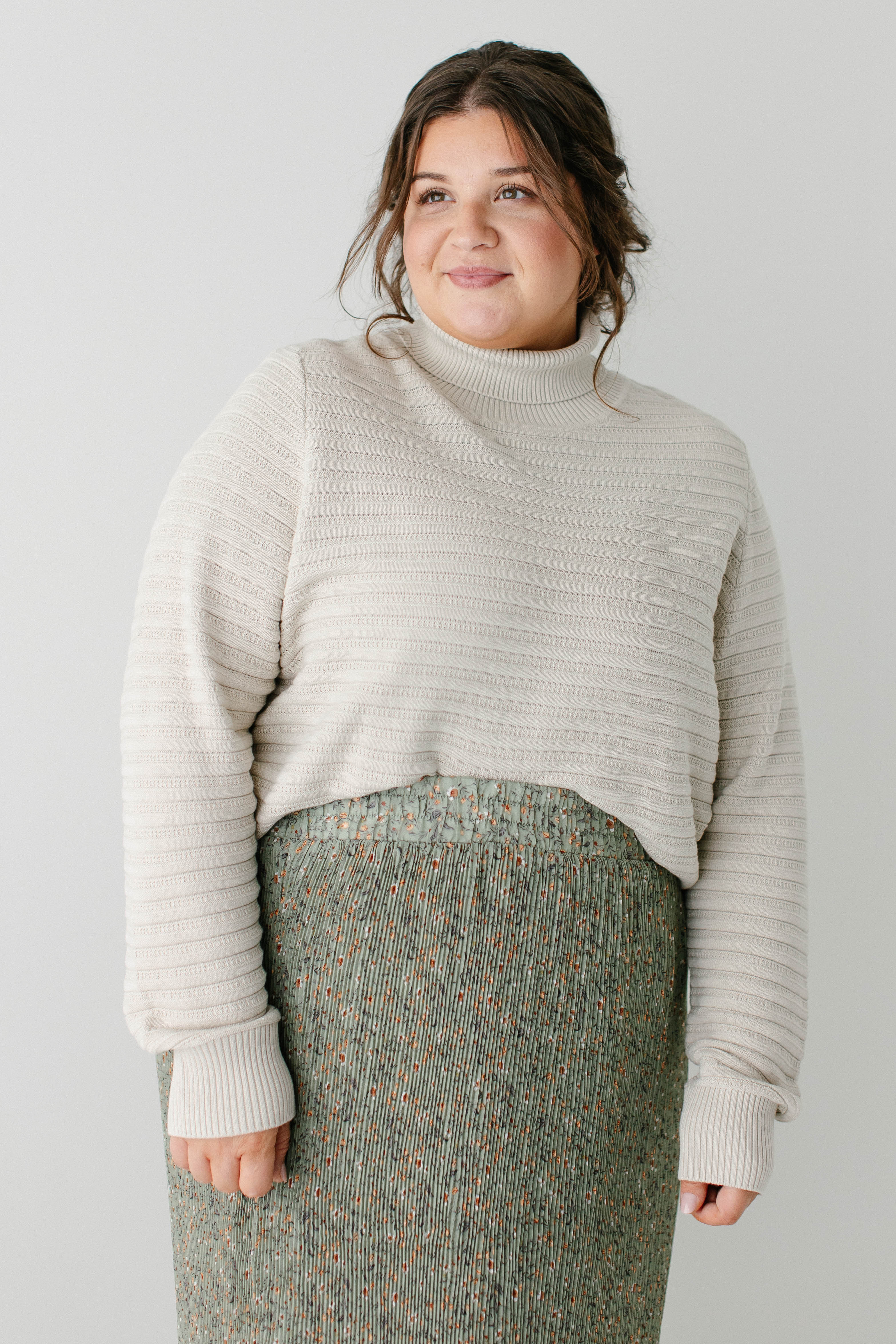 'Lindsay' Ribbed Turtleneck Sweater