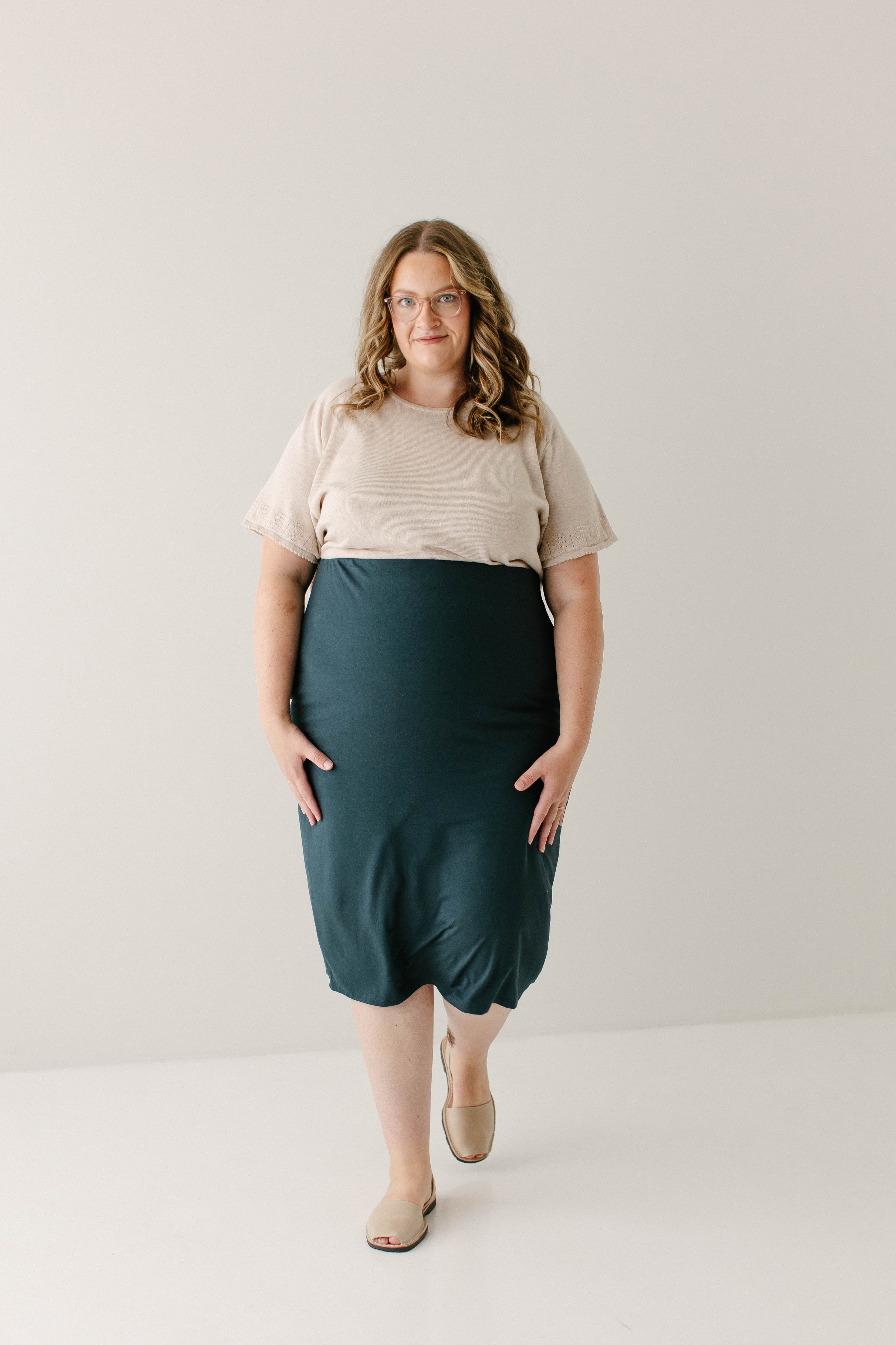 'Sasha' Knit Midi Skirt