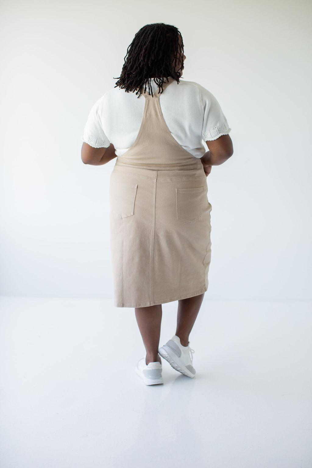 'Reagan' Stretch Denim Overall Dress FINAL SALE