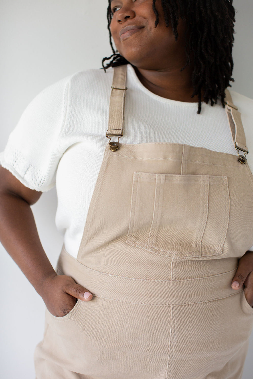 'Reagan' Stretch Denim Overall Dress FINAL SALE