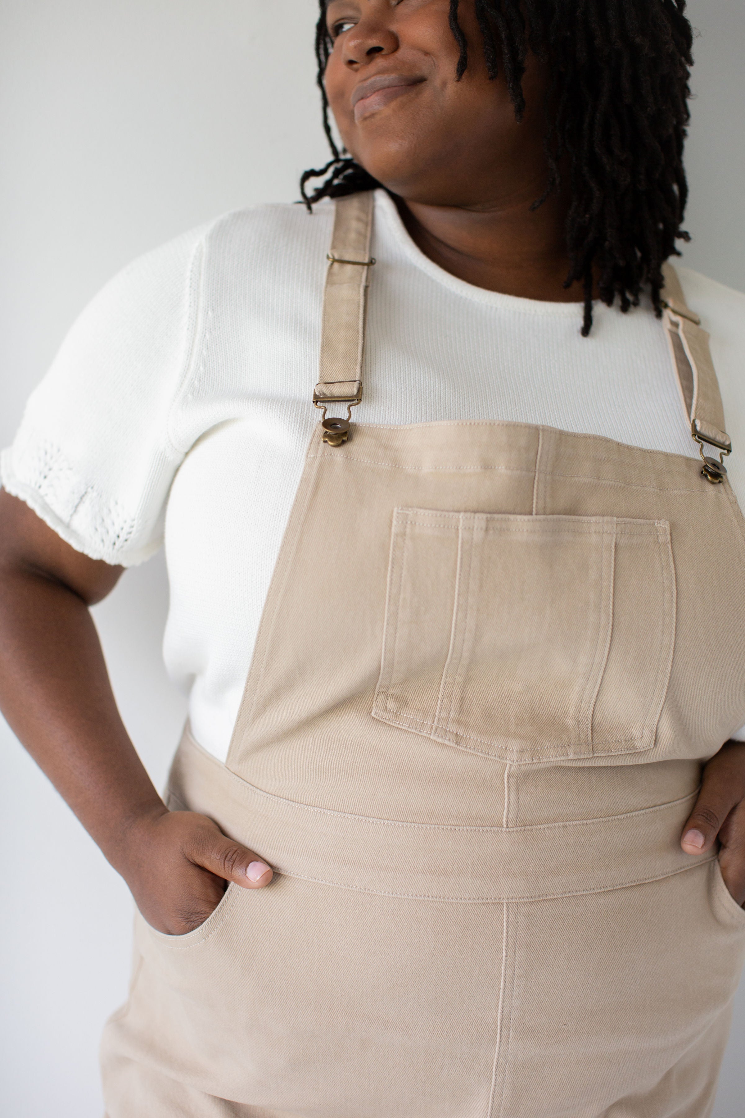 'Reagan' Stretch Denim Overall Dress FINAL SALE